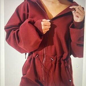 Women's Burgundy Cloud Romper